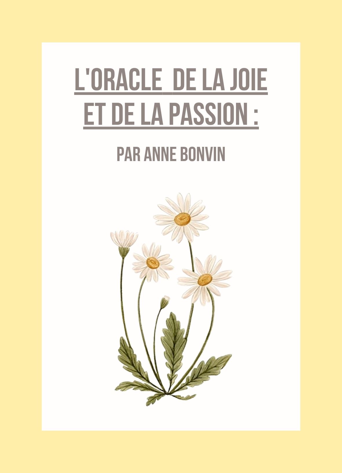 L'oracle de la Joie et de la Passion